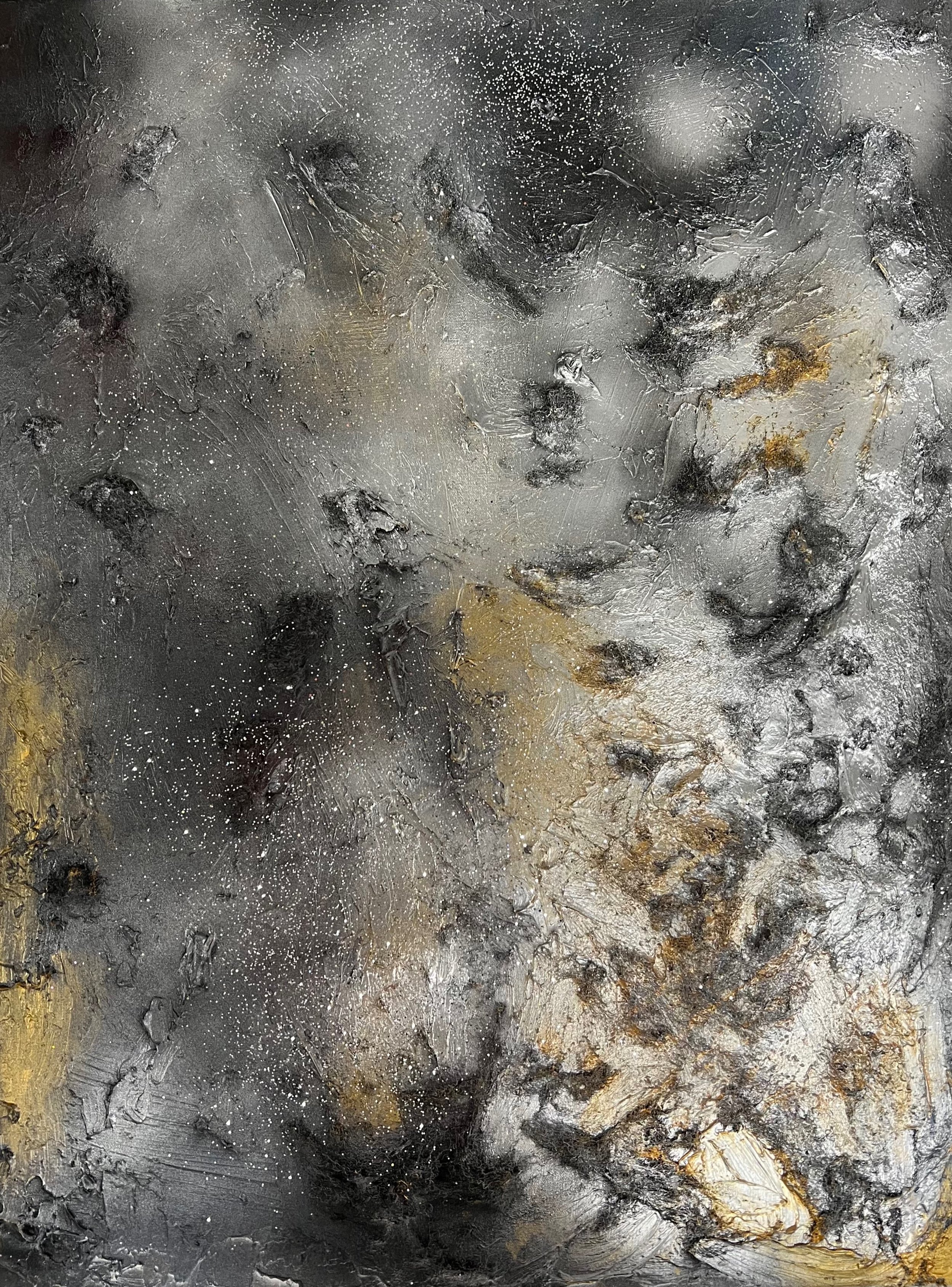  THE PLACE OF A DEAD STAR  (2023) 
  65.1 × 53.0cm
  acrylic, spray lacquer, mixed media on canvas