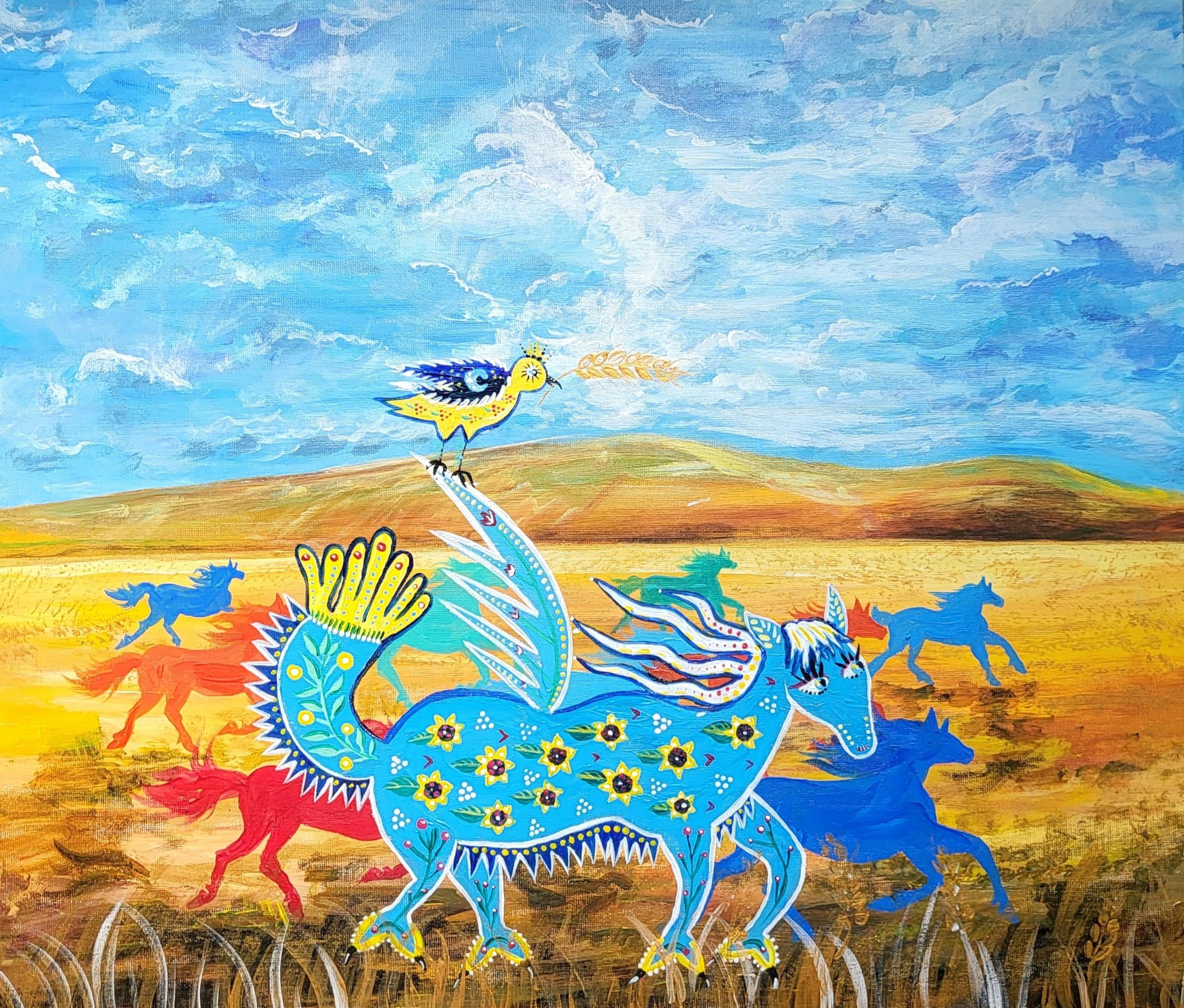  SOUL OF THE WIND  (2025)   53 x 45.5cm   acrylic on canvas