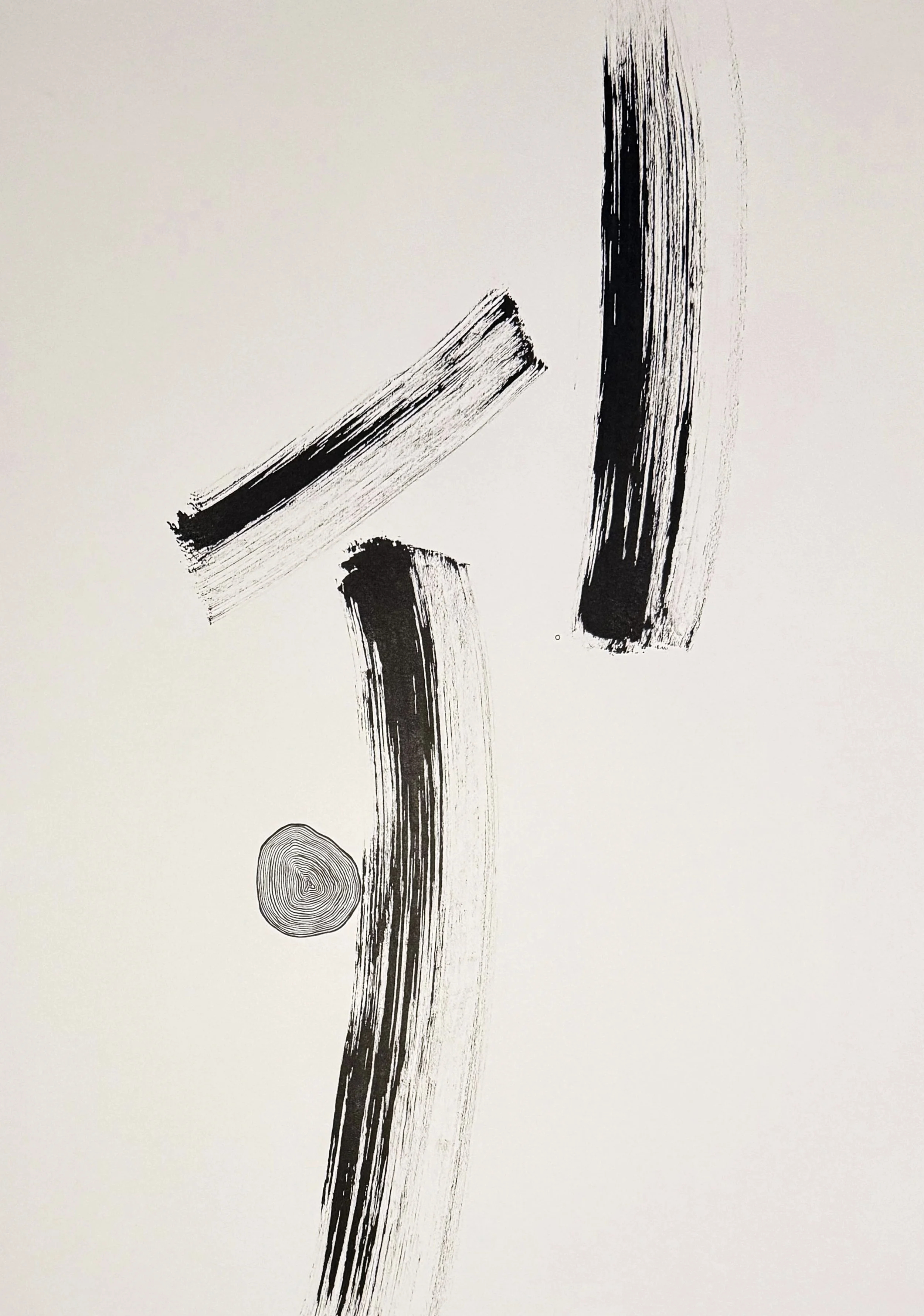  WALL  (2025)   93 x 63cm   soot ink on hanji