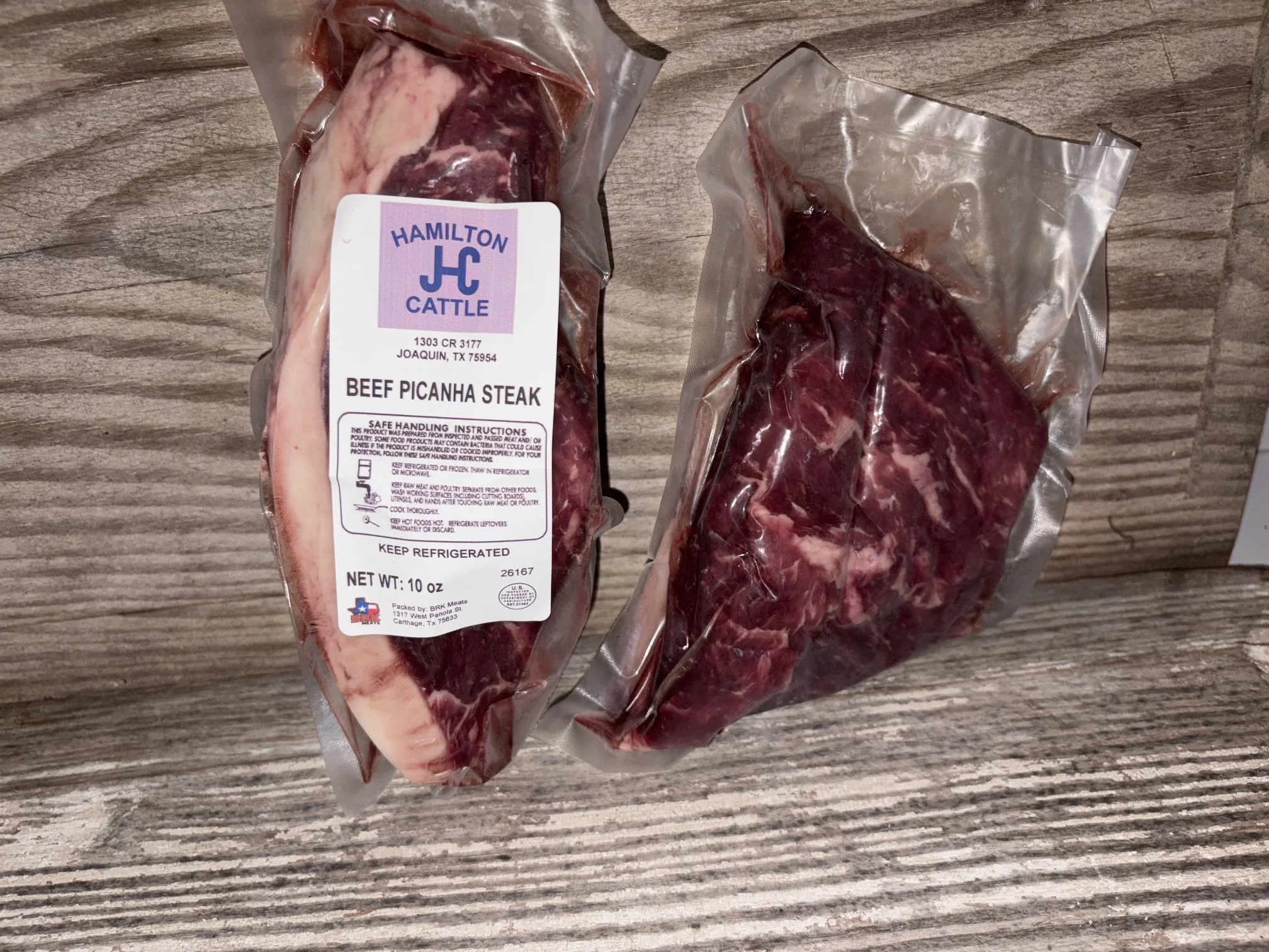 Picanha steaks