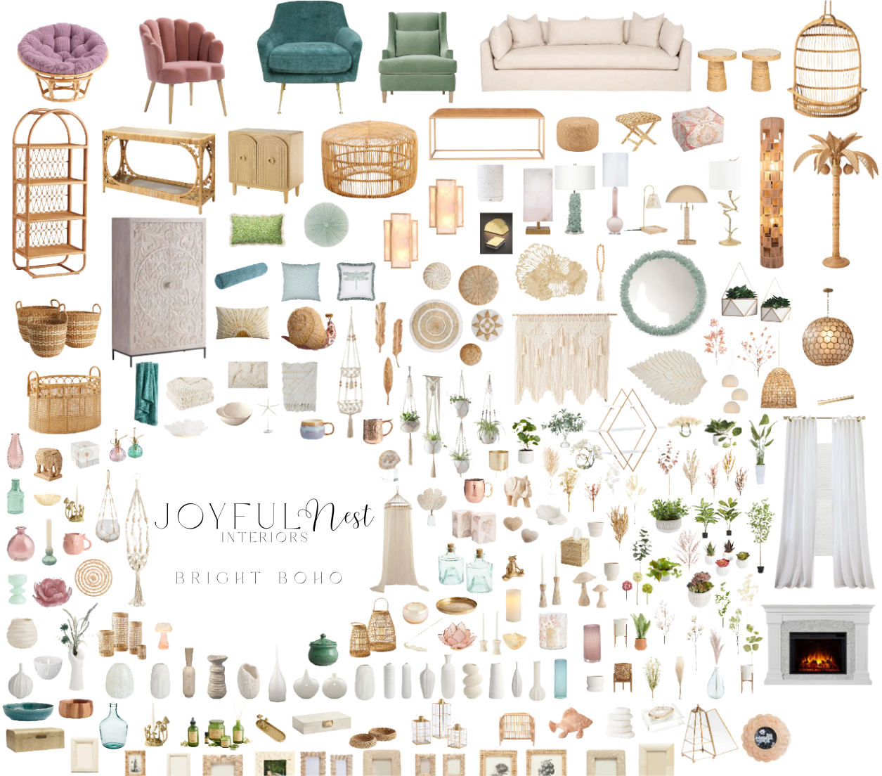 Bright Boho Living Room Design in Bend, Oregon