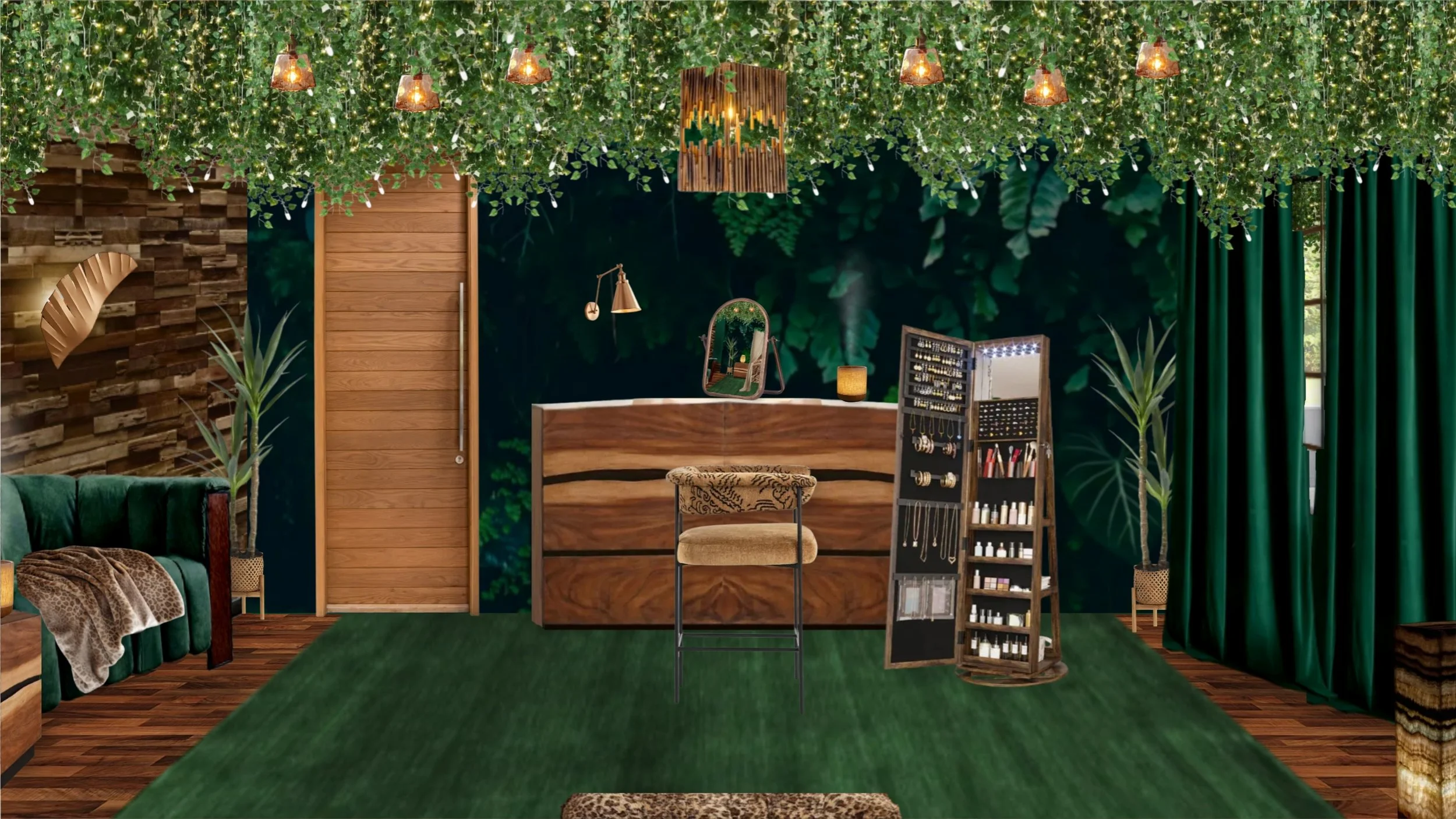 Wild Boho Primary Bedroom Design - Beauty Side Jewelry - by Joyful Nest Interiors in Bend, Oregon