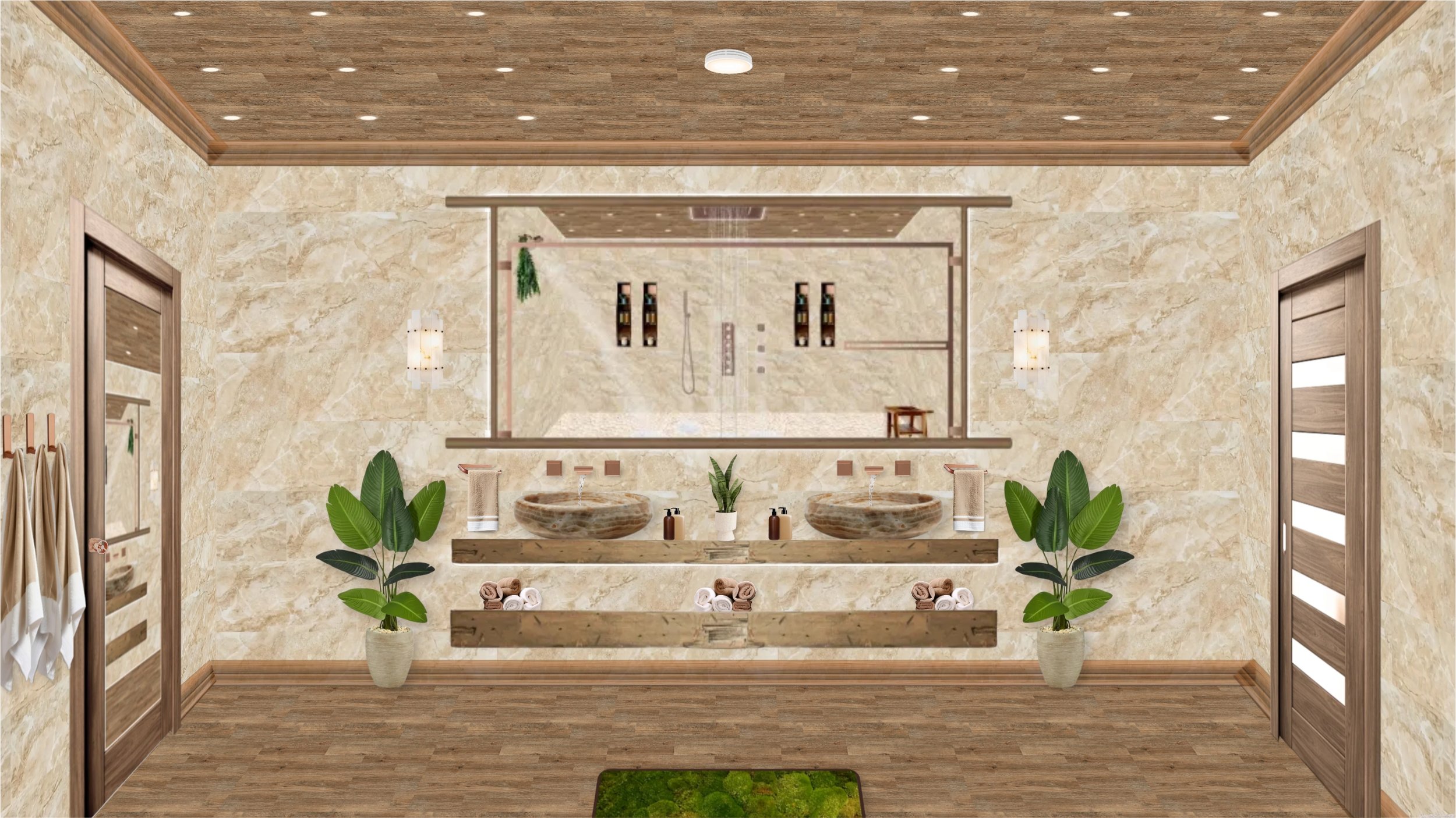 Spa-Inspired Walk-In Shower Room in Bend, Oregon