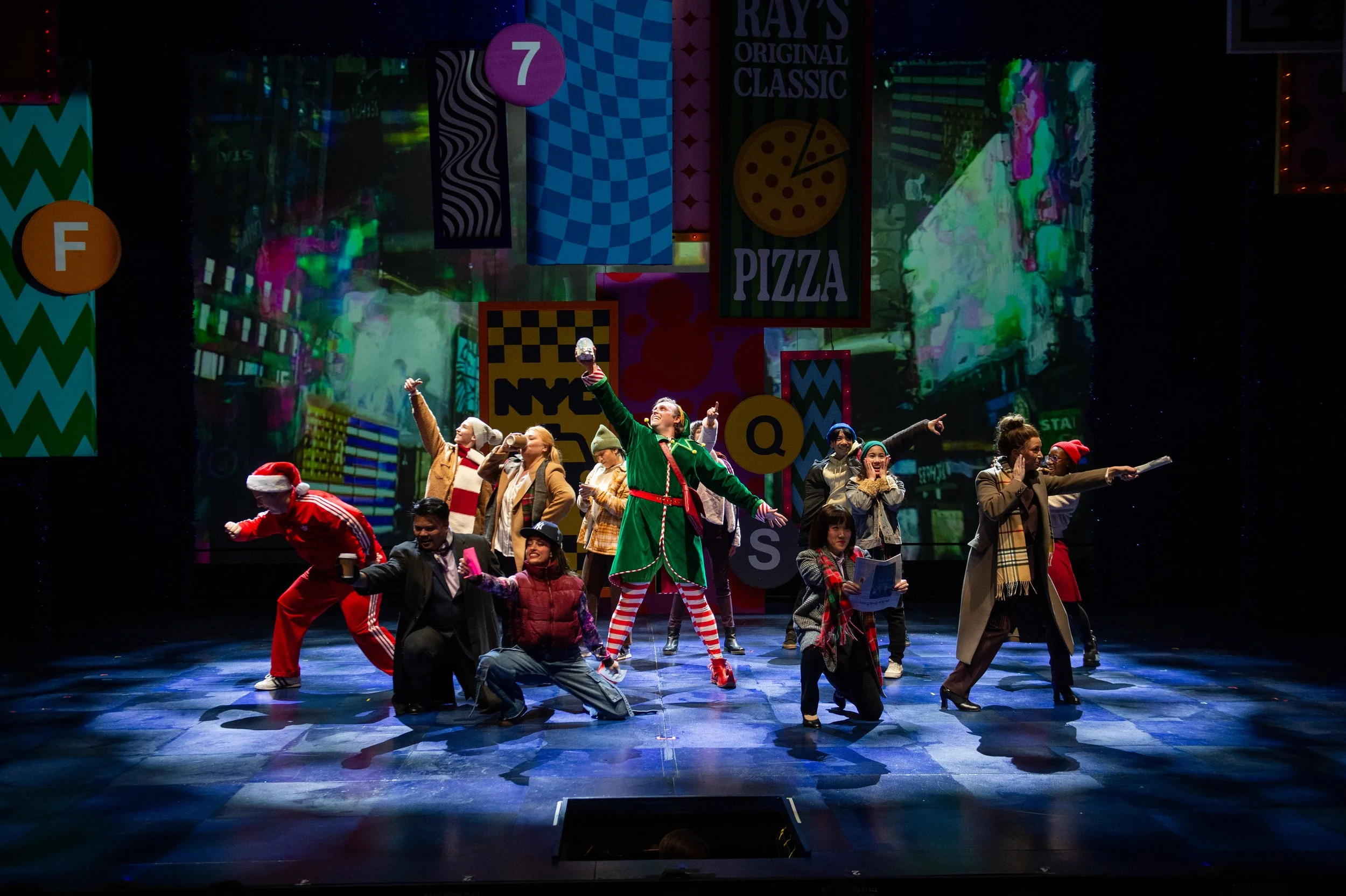 Cast of Elf - RMTC - Assistant Director & Assistant Choreographer under Julie Tomaino - Photo by Dylan Hewlett