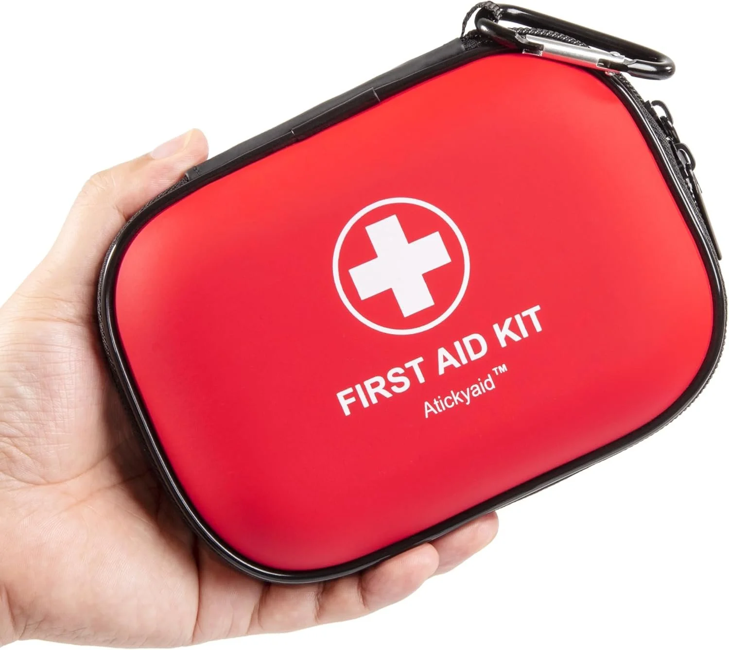 Mini First Aid Kit - 120 Piece Small Waterproof Hard Shell Medical Kit for Car, Home, Office, Travel, Camping, Sports, Outdoor, School - Emergency First Aid...