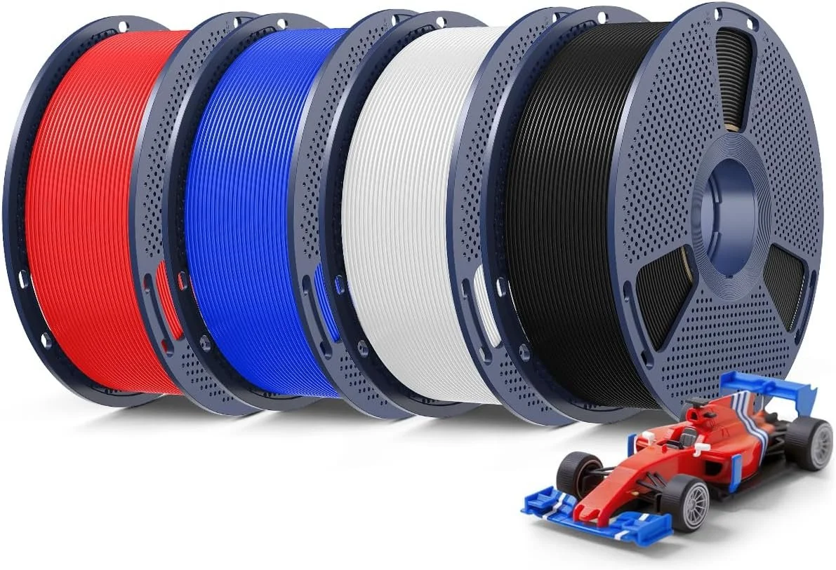 SUNLU 4KG Upgrade PLA+2.0 3D Printer Filament Bundle, PLA Plus 2.0 Filament 1.75mm, High Speed Printing, Stronger Than PLA+ Filament, 1KG per Spool, 4 Packs...