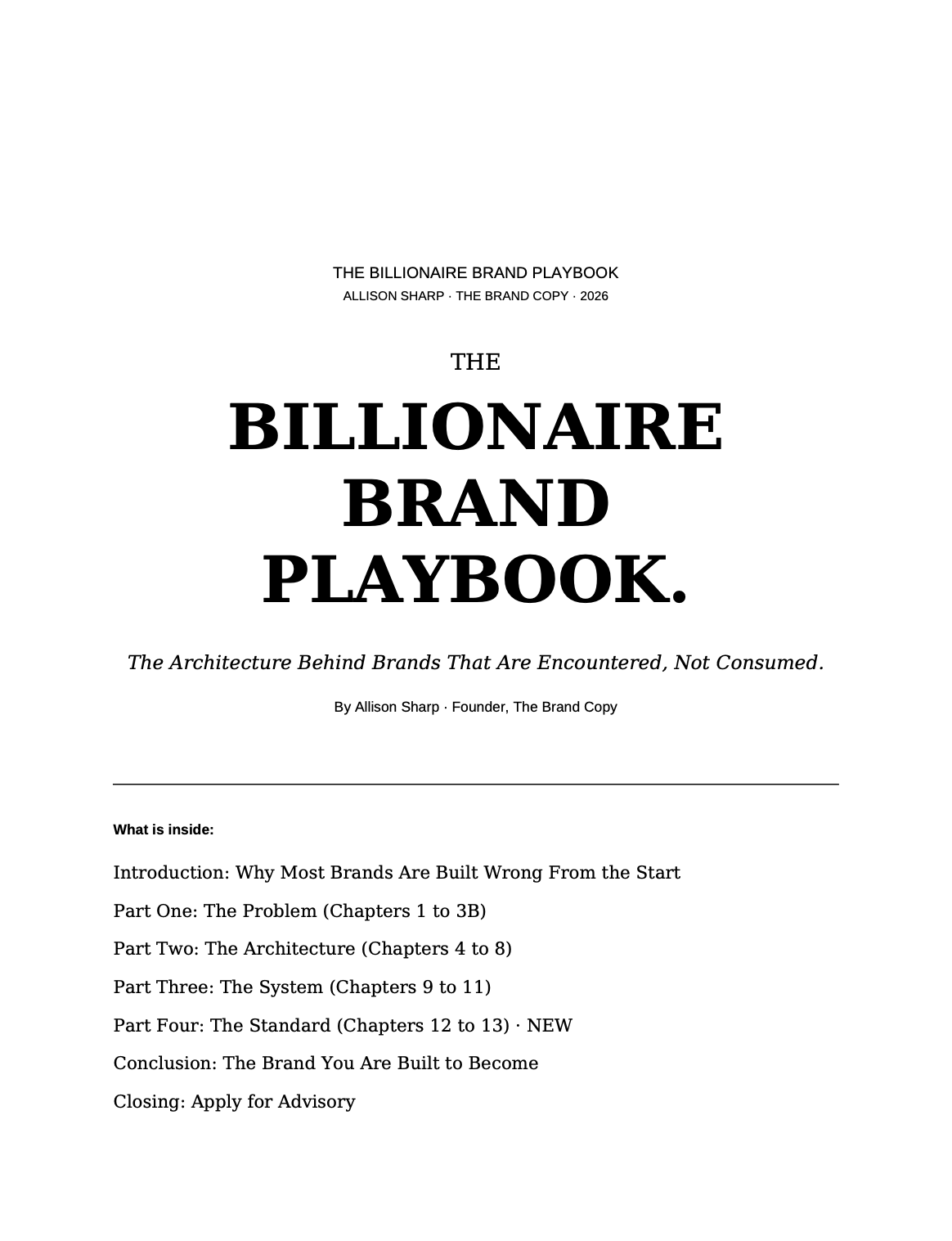 The Billionaire Brand Playbook