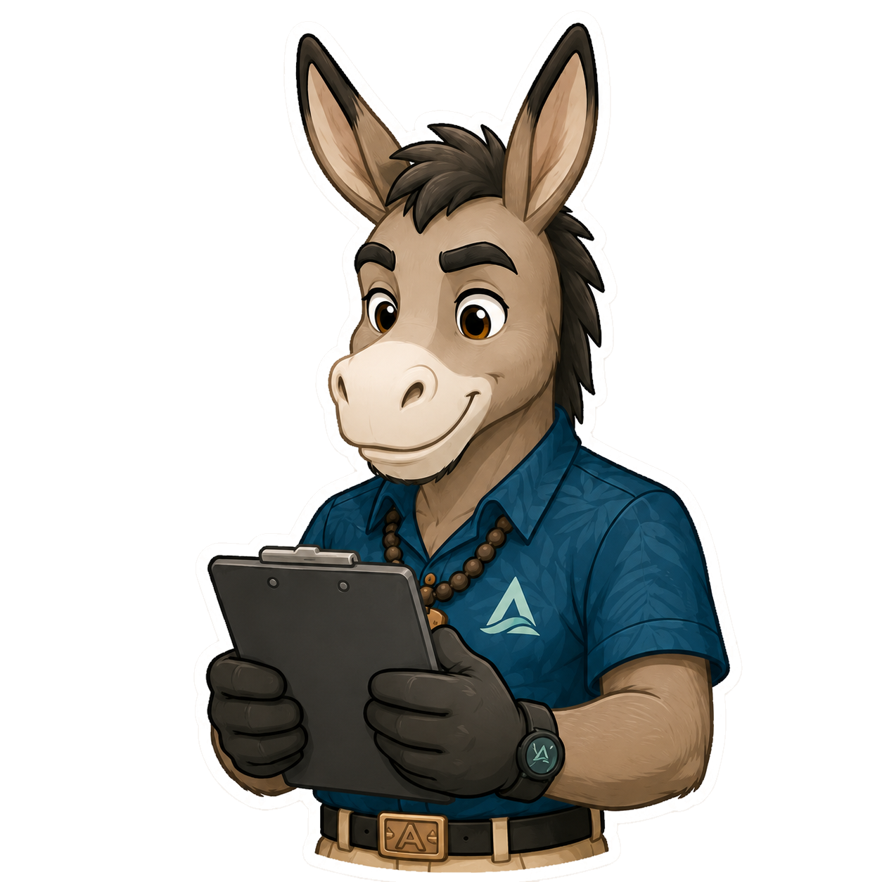 Akamai mascot — your friendly local guide with a clipboard