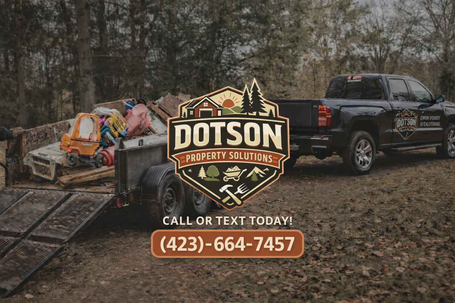 Dotson Property Solution Logo. Call or text now at 423 664 7457