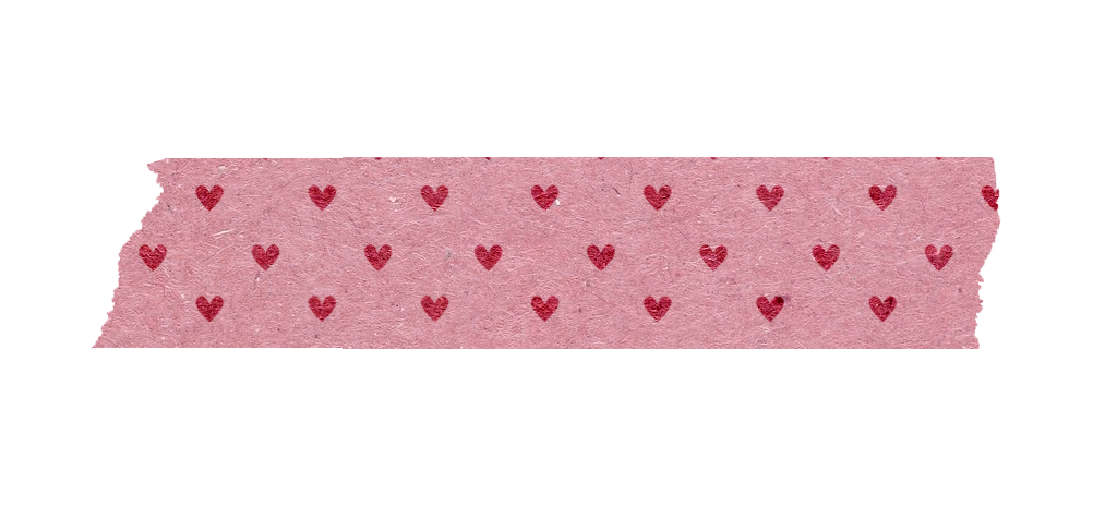 Cute pink textured banner with red hearts