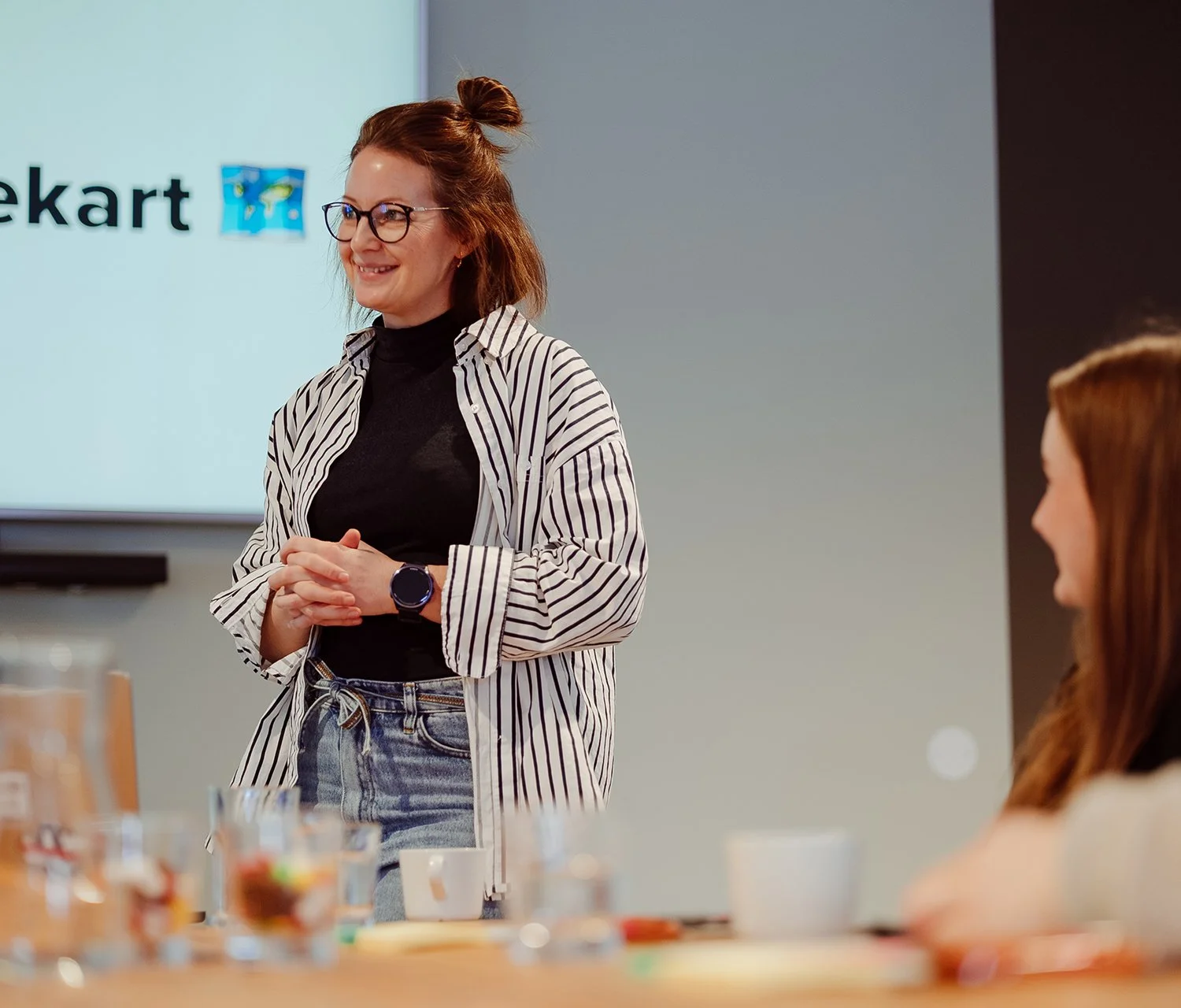 merete dagsgard fasiliterer workshop foran en skjerm