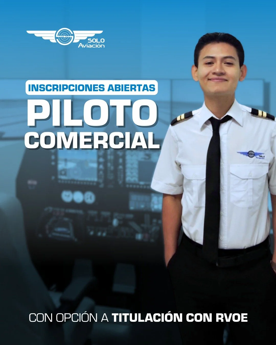 Da el primer paso hacia tu carrera en la aviaci&oacute;n. ✈️
Conoce nuestros programas de Piloto y comienza tu formaci&oacute;n con estructura y acompa&ntilde;amiento.

📩 Escr&iacute;benos para m&aacute;s informaci&oacute;n.