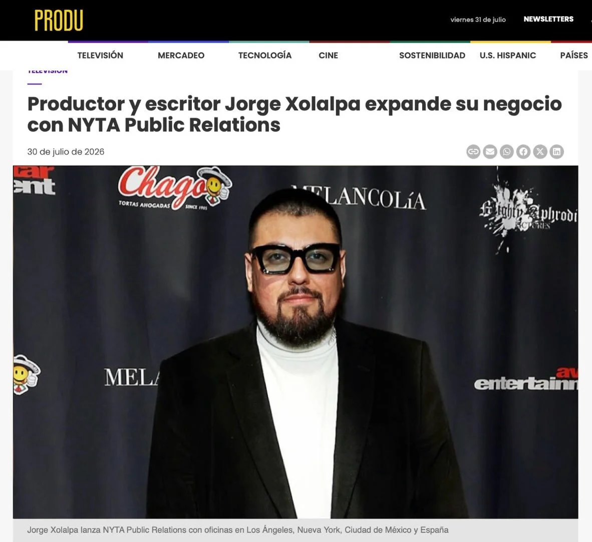 Gracias @produ por brindarnos la oportunidad de anunciar el lanzamiento oficial de nuestra empresa.

NYTA Public Relations - Tu voz. Elevada! 

Gracias @palomeragroup y @alepalomera1