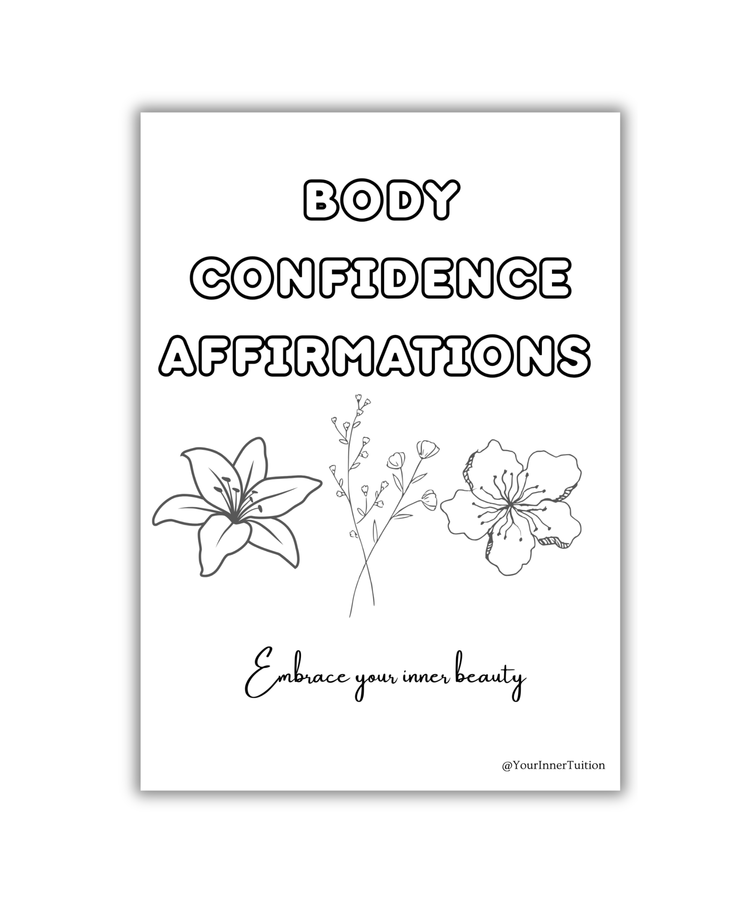 Body Confidence Colouring Pages