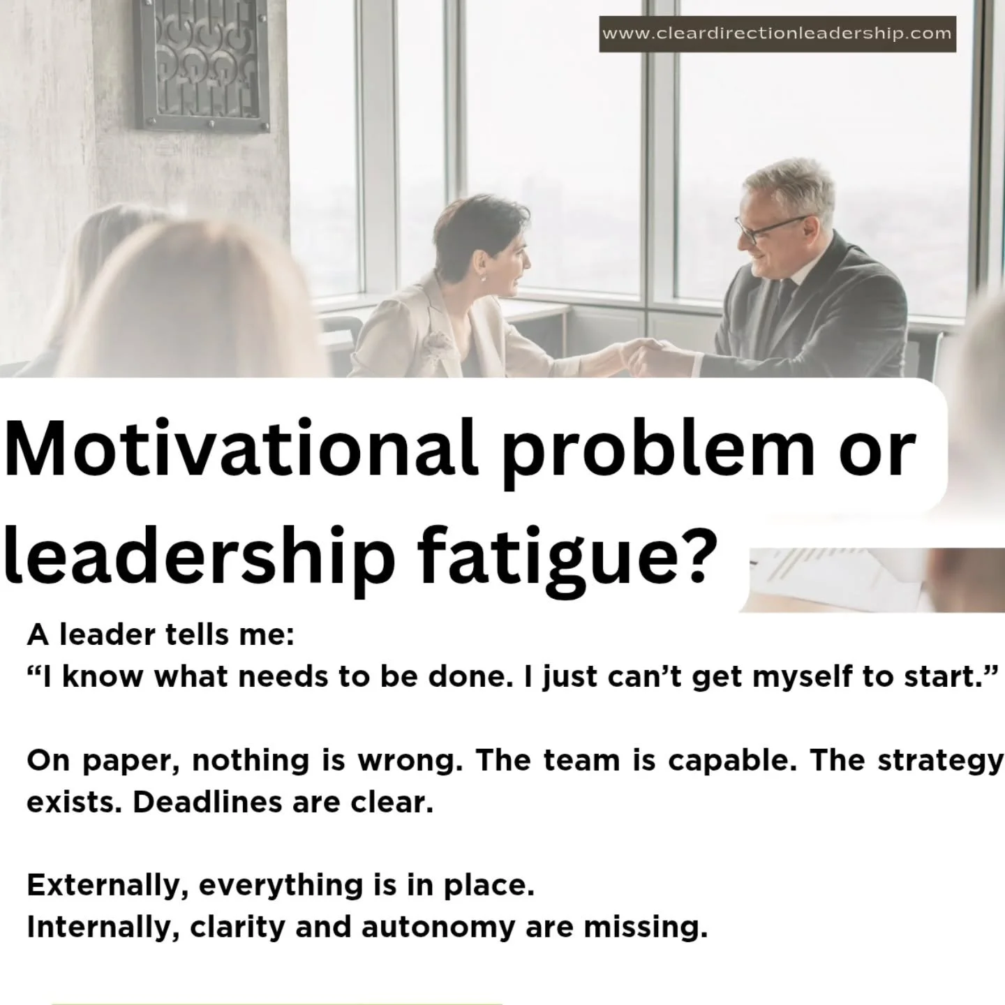 Most motivation problems aren&rsquo;t actually about motivation.

They&rsquo;re about misalignment.
About responsibility without autonomy.
About being measured on things you don&rsquo;t control &mdash; and told to care more.

In our latest podcast ep