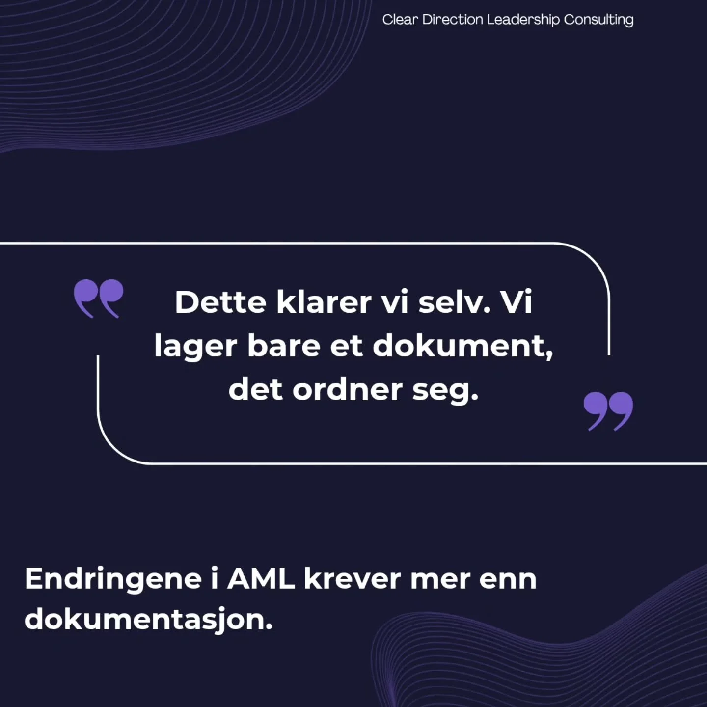 Kjenner du deg igjen?

I samtaler med ledere og HR om endringene i arbeidsmilj&oslash;loven h&oslash;rer vi ofte:

&ndash; &laquo;Vi har jo et dokument.&raquo;
&ndash; &laquo;Dette tar bedriftshelsetjenesten seg av.&raquo;
&ndash; &laquo;Vi gj&oslash