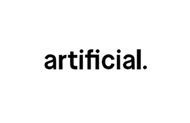 The word 'artificial.' in black lowercase letters on a white background.