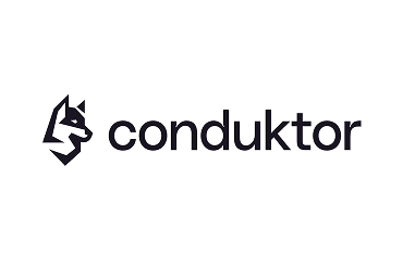 Conduktor logo with a stylized black and white dog head icon and the word 'conduktor' in lowercase letters.