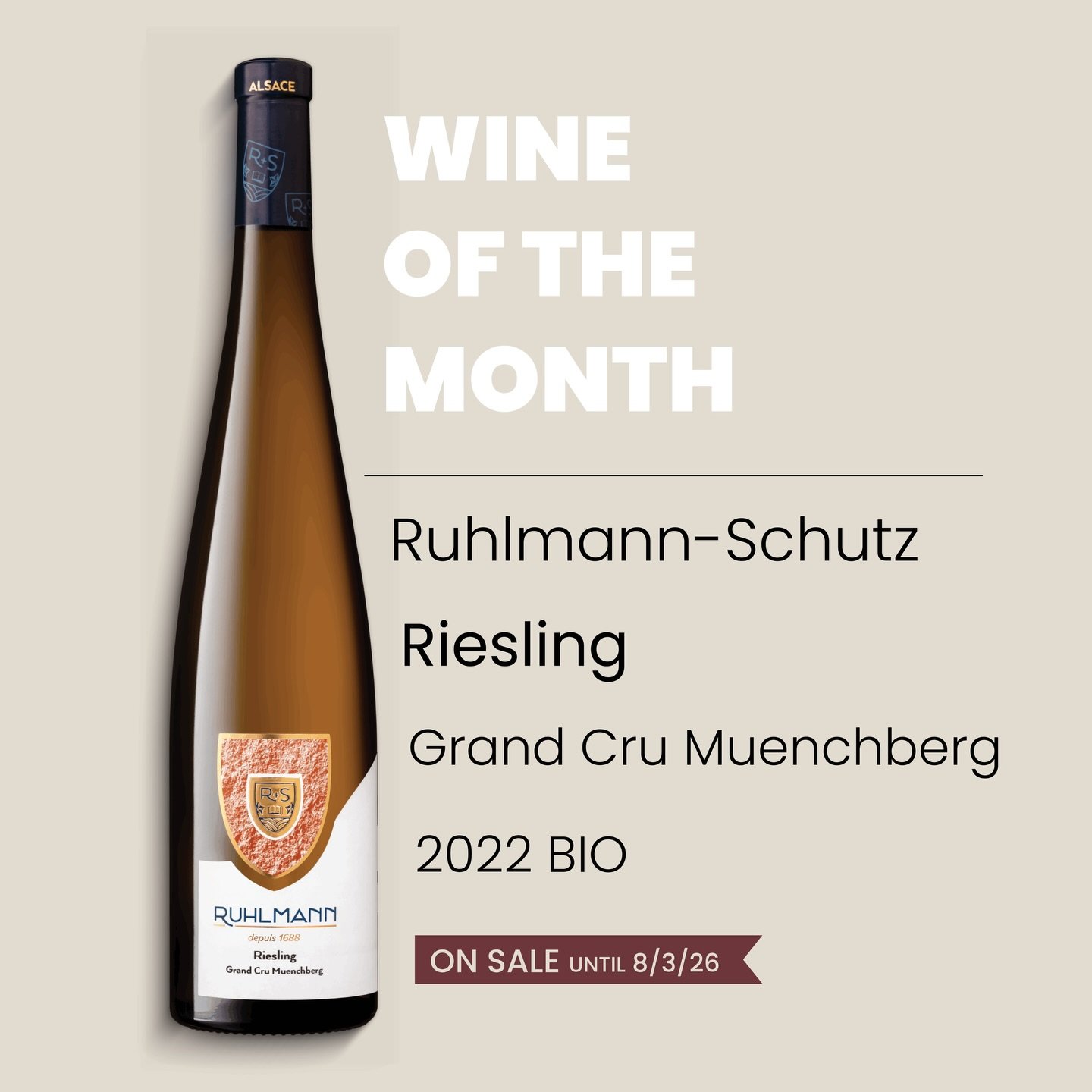 🍇 A 100% organically harvested Riesling from the Grand Cru Muenchberg (monk's hill) around Colmar in Alsace, France. Very rare volcanic soil, intense sun exposure, and centuries of winemaking tradition come together in this Riesling

This is not you