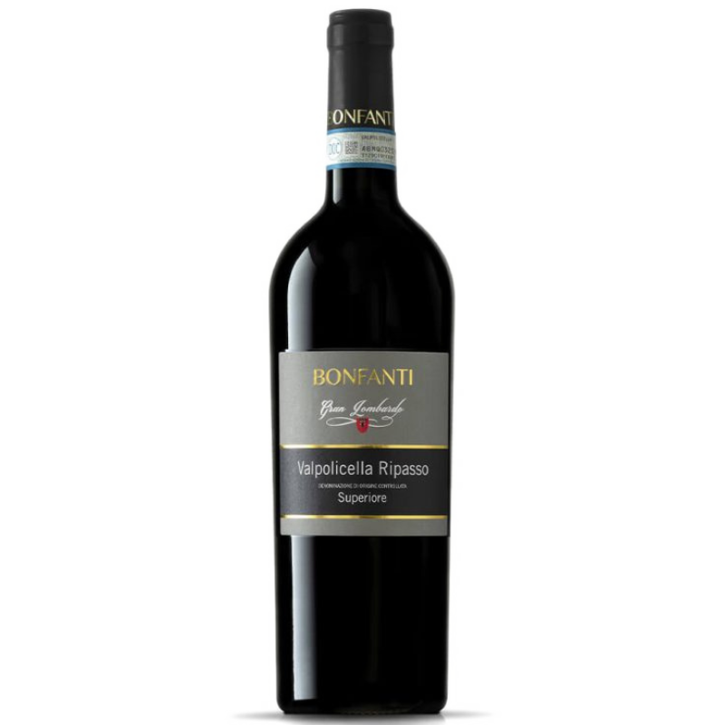 A bottle of Valpolicella Ripasso Superiore Linea Gran Lombardo by Bonfanti