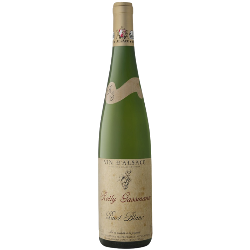 Een fles Pinot Blanc 2003 van Rolly Gasmann