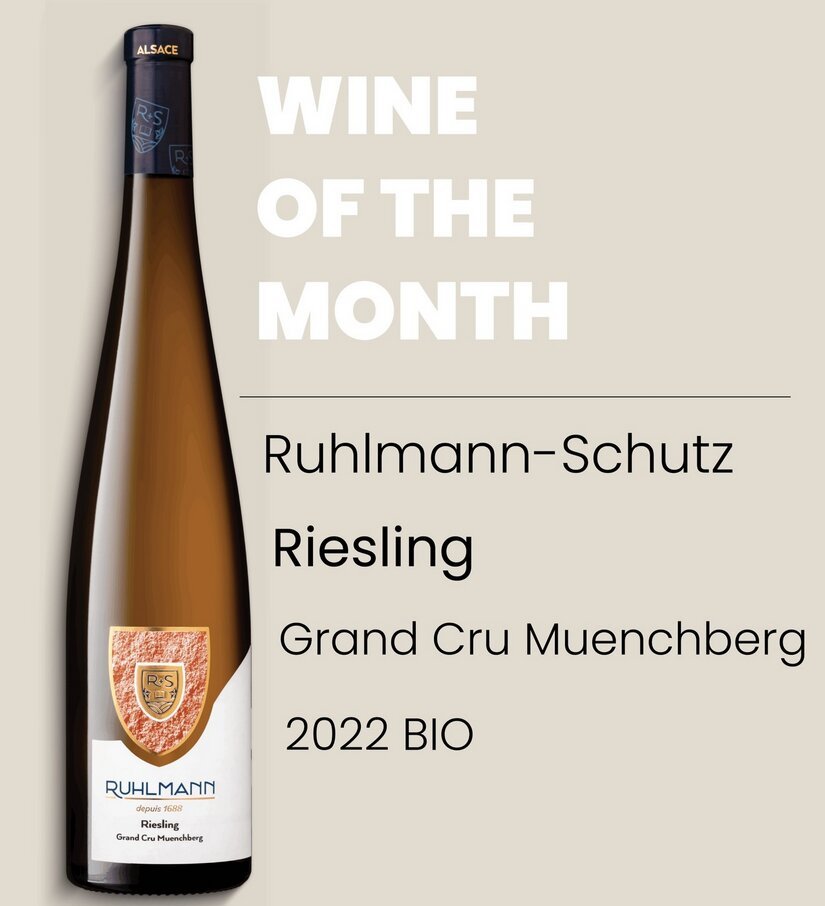 Foto van de Wijn van de Maand maart: Ruhlmann-Schutz Riesling Grand Cru Muenchberg 2022 BIO