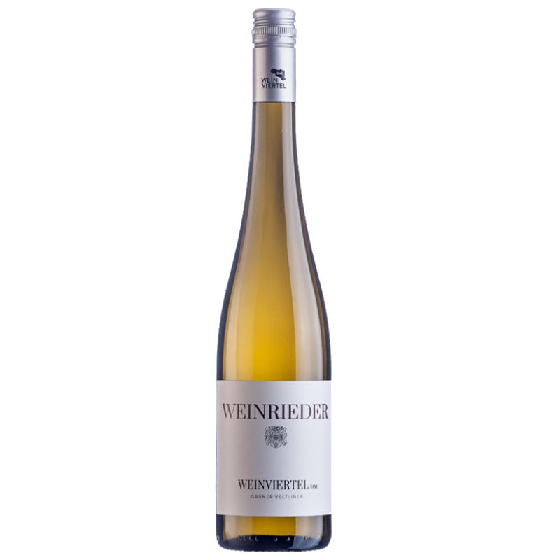 Een fles Grüner Veltliner Klassik van Weinrieder