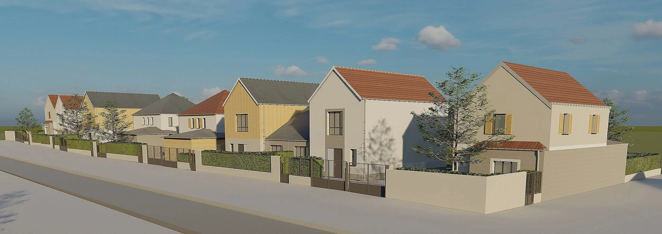 Maisons à Compiègne, projet développé au sein de l'agence GP Architectes (2023).