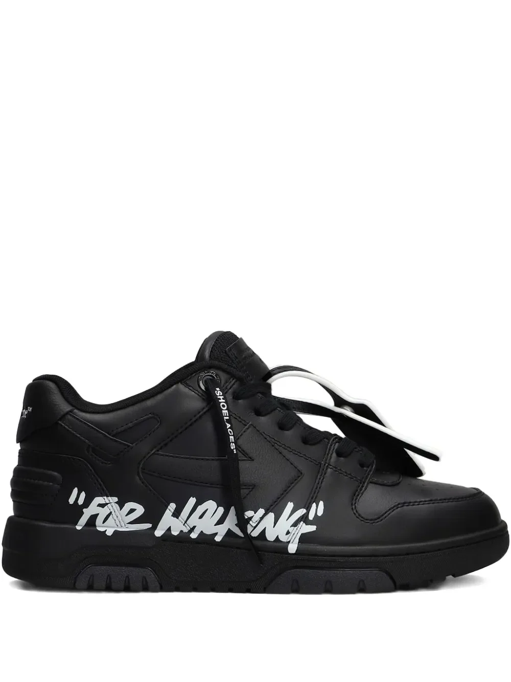OFF-WHITE OUT OF OFFICE “OOO” CALF LEATHER BLACK “FOR WALKING”