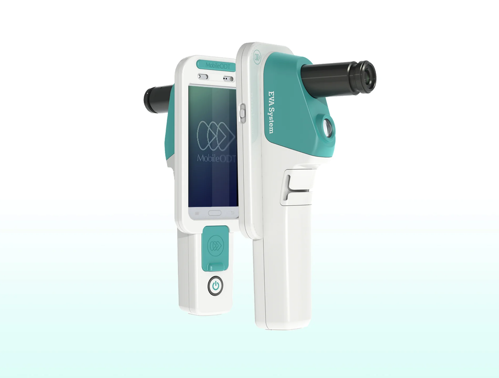 Eva device with the embedded Android phone.