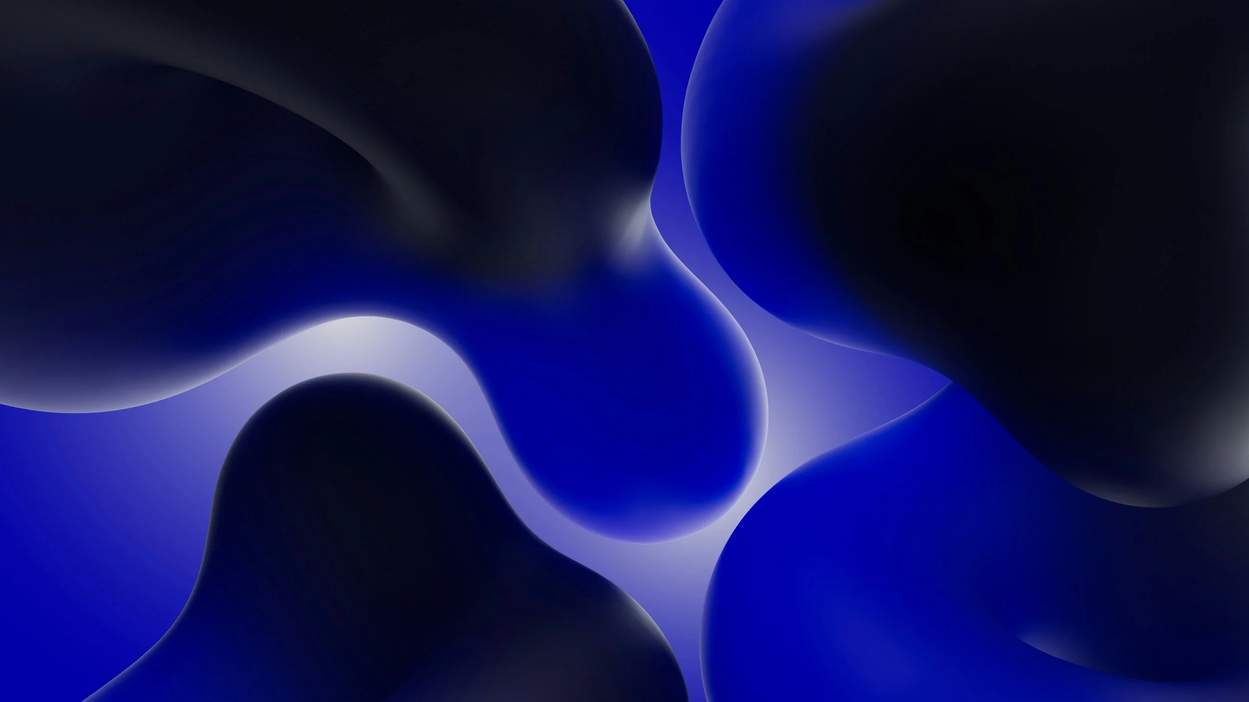 Formes abstraites en noir et bleu avec effets de lumière