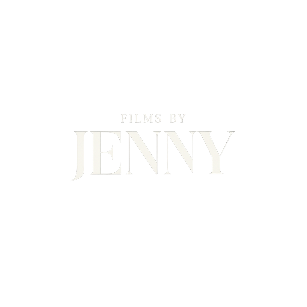 Black background with white text that reads "Films by Jenny" in the center.