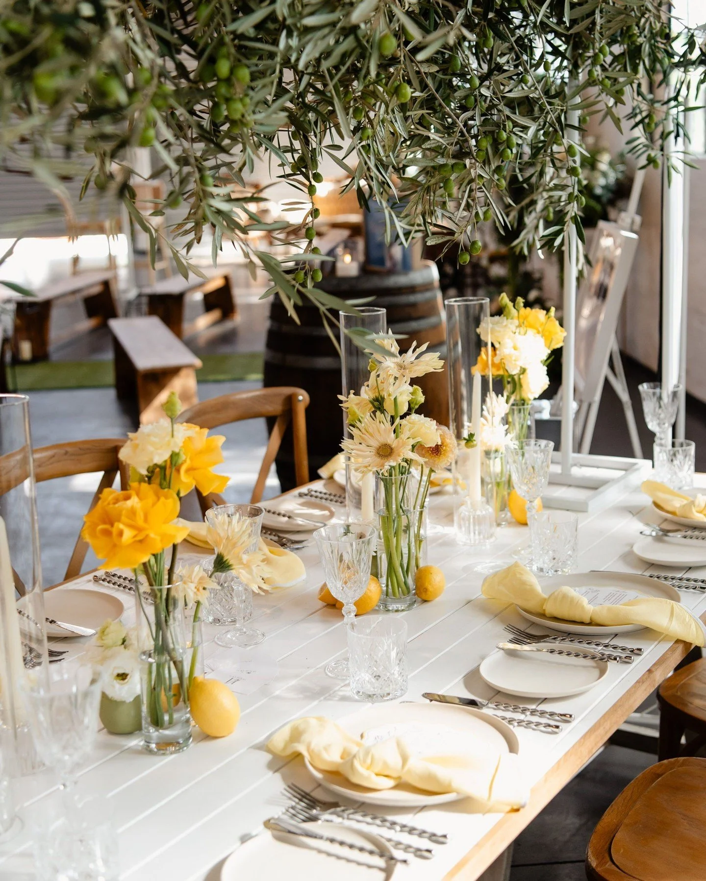 Small details make the biggest impact on your reception tables.

Layering different elements such as florals, candles, linens, and natural accents creates depth and makes the whole space feel intentional. Every piece of tableware,  every vase, every 