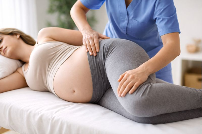 Manipulation osteopathique sur femme enceinte