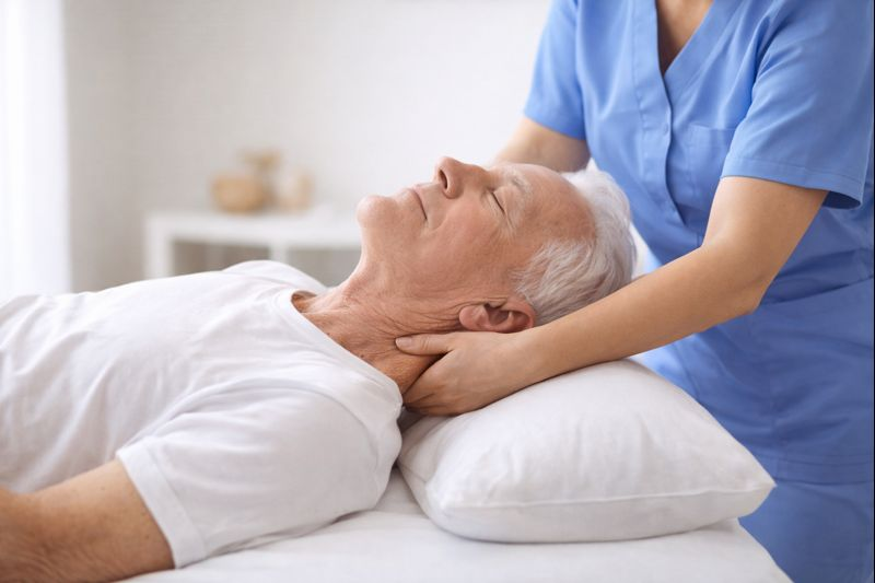 Manipulation osteopathique sur personne agee
