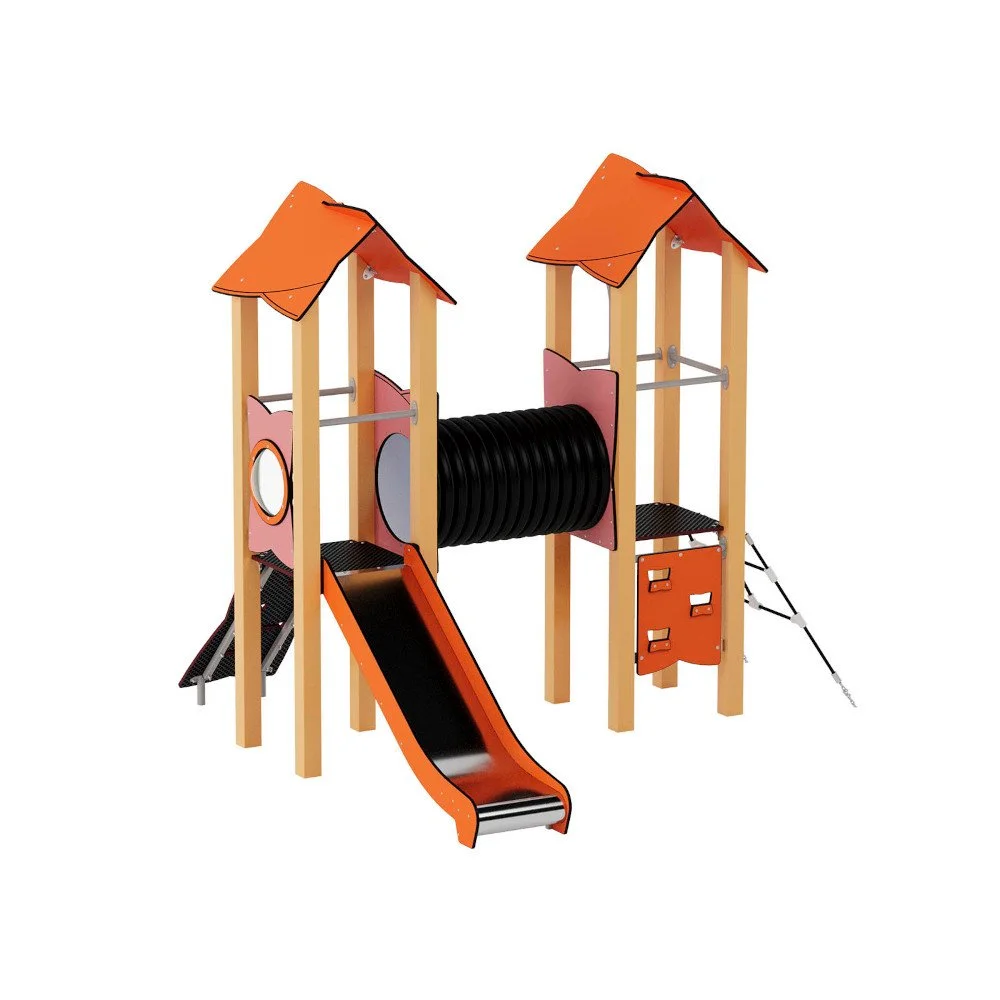 Urbi Nuotykių Žaidimų Kompleksas 4 su Metaliniais Stulpais (60004MP-A)