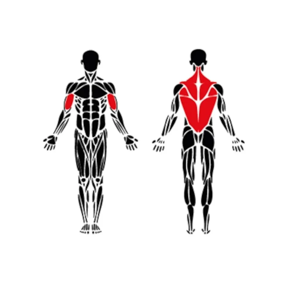 Athlete using outdoor lat pulldown machine comparable to Omnigym systems for upper-body training.