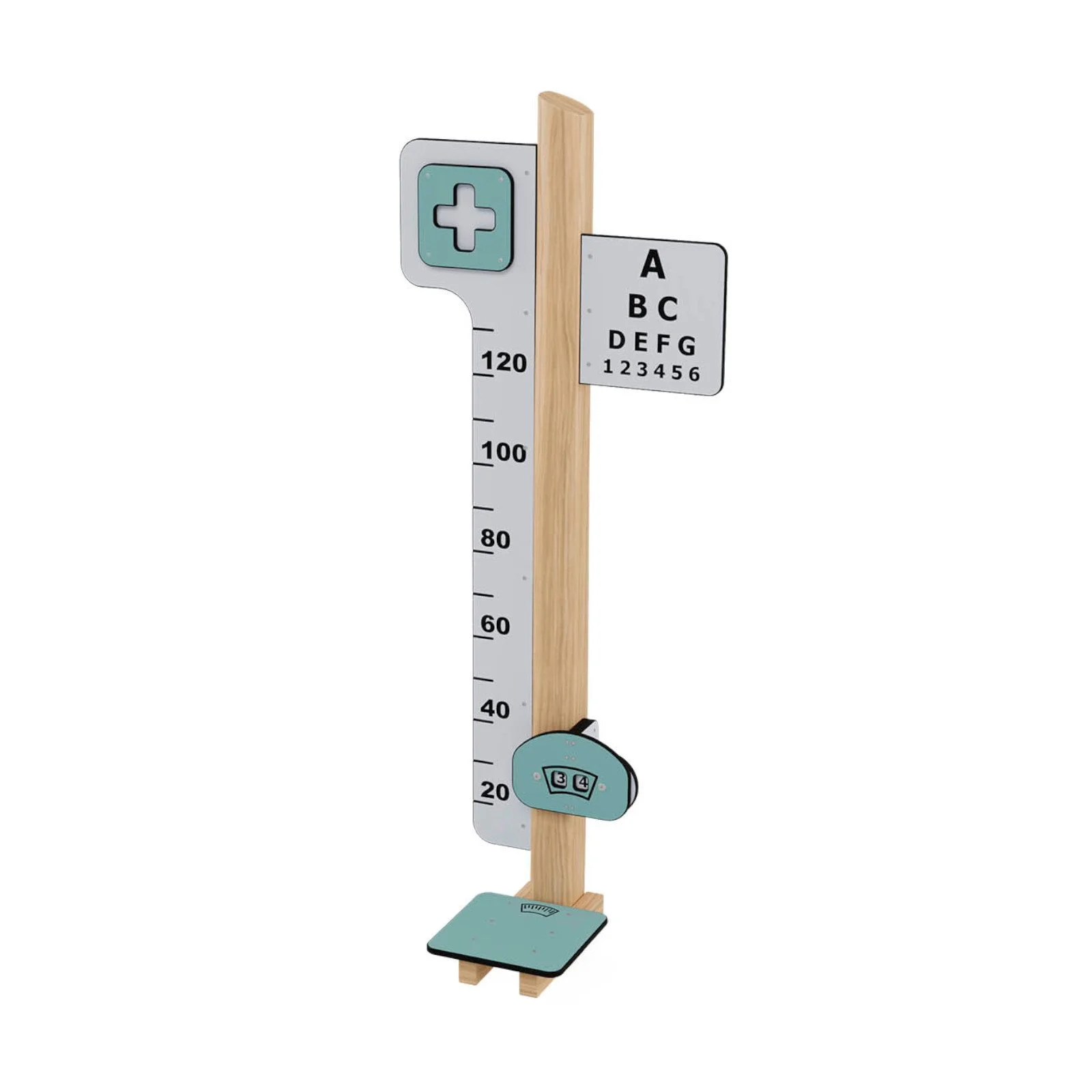 Robinio Clinic Panel playground element for public spaces, ages 1–14, supports learning and role-play, compact design, HDPE panels