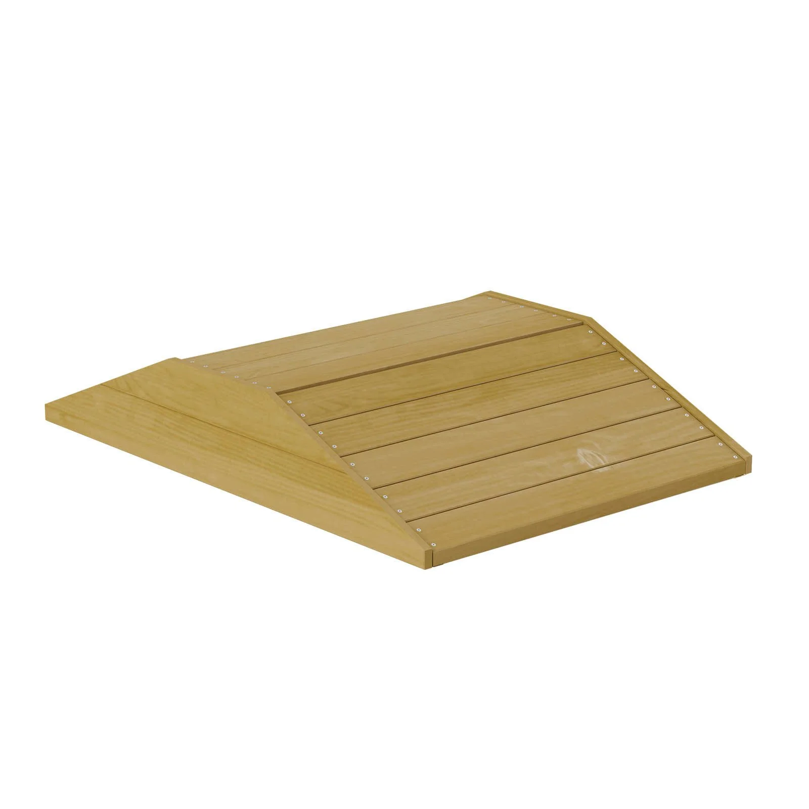 Natural wooden inclined bridge made of impregnated pine wood, designed for children aged 1–7 to develop balance and coordination outdoors.