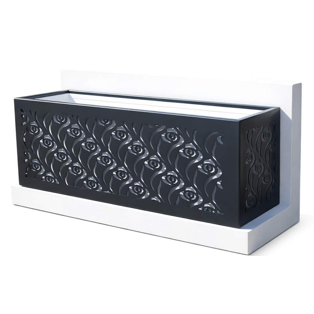 Betoninė miesto gėlinė su metaline apdaila (801)