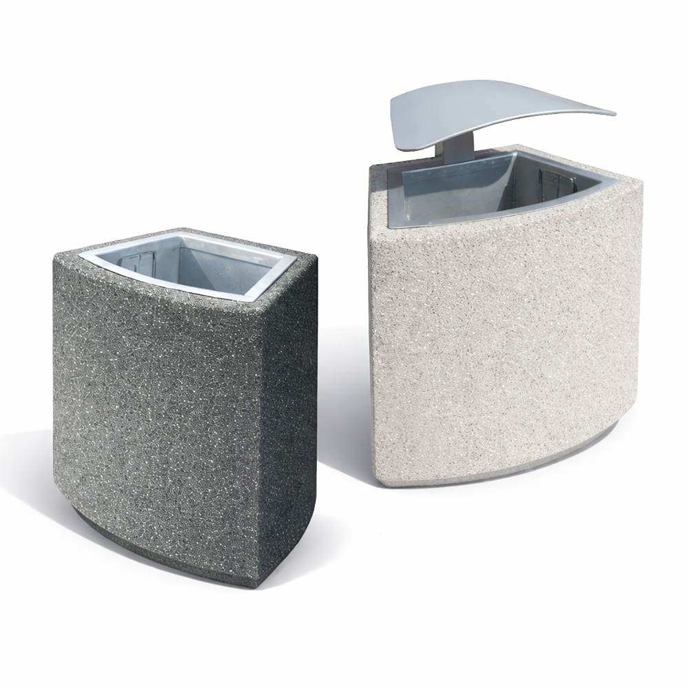 Betoninė šiukšlinė trapecijos formos 70L (140)