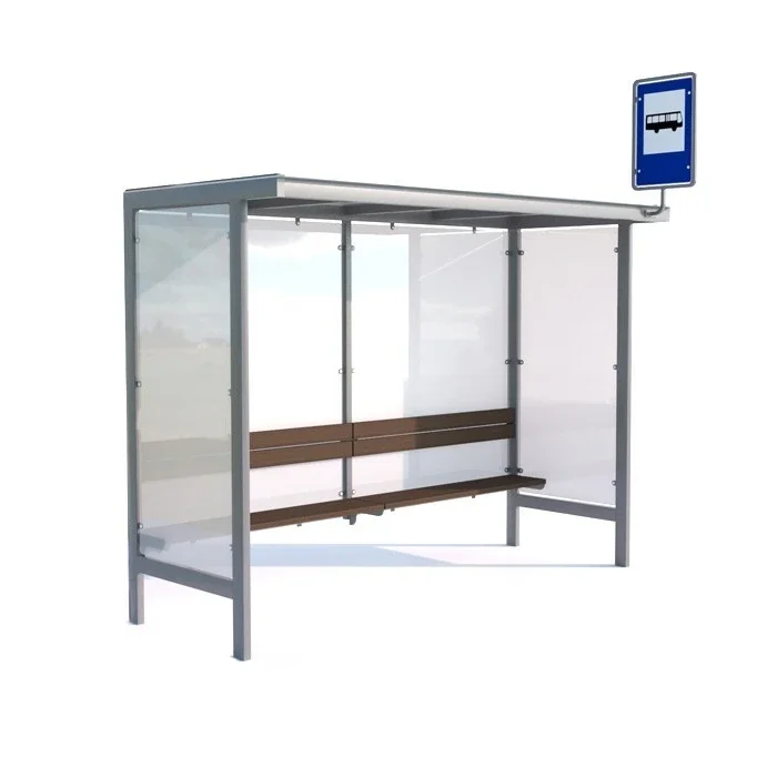 Autobusų stotelės paviljonas su suoliuku (O010PPK)