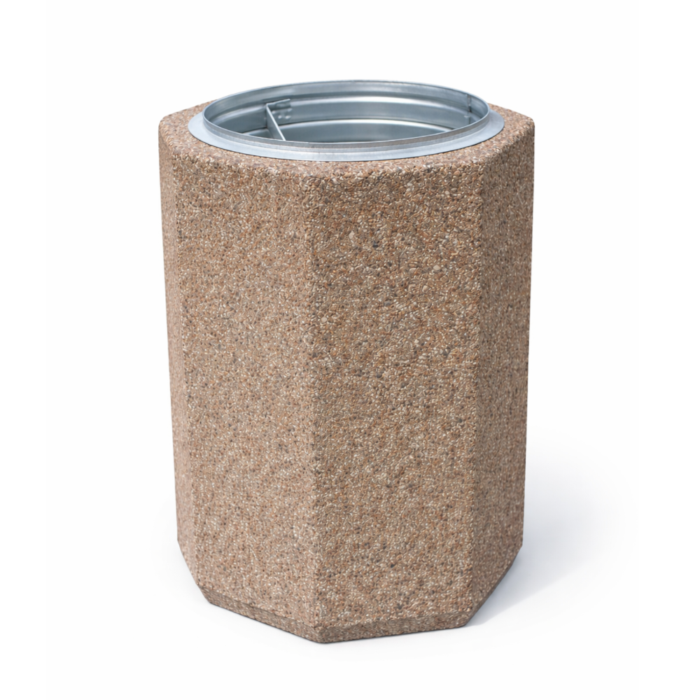 Betoninė šiukšlinė aštuonkampė 120L (172)