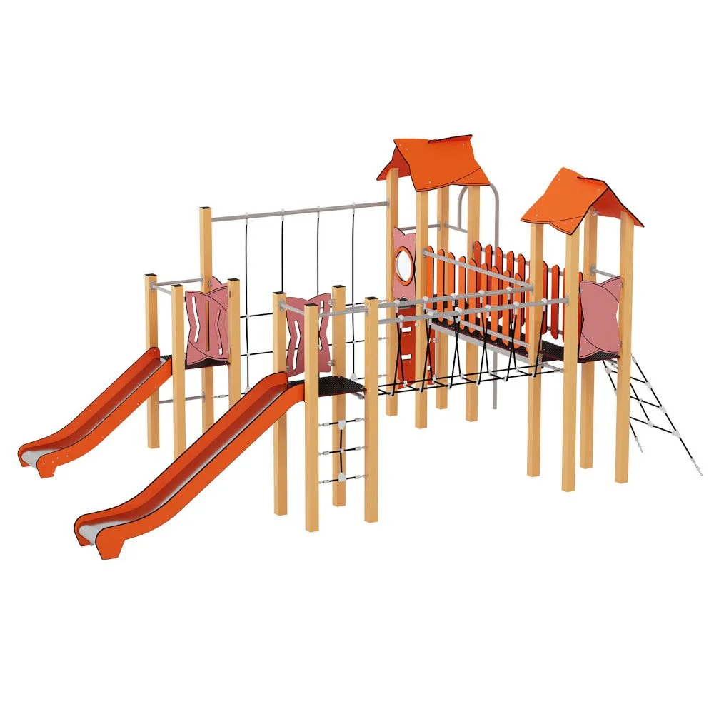 Urbi Nuotykių Žaidimų Kompleksas 9 su metaliniais stulpais (60009MP-A)