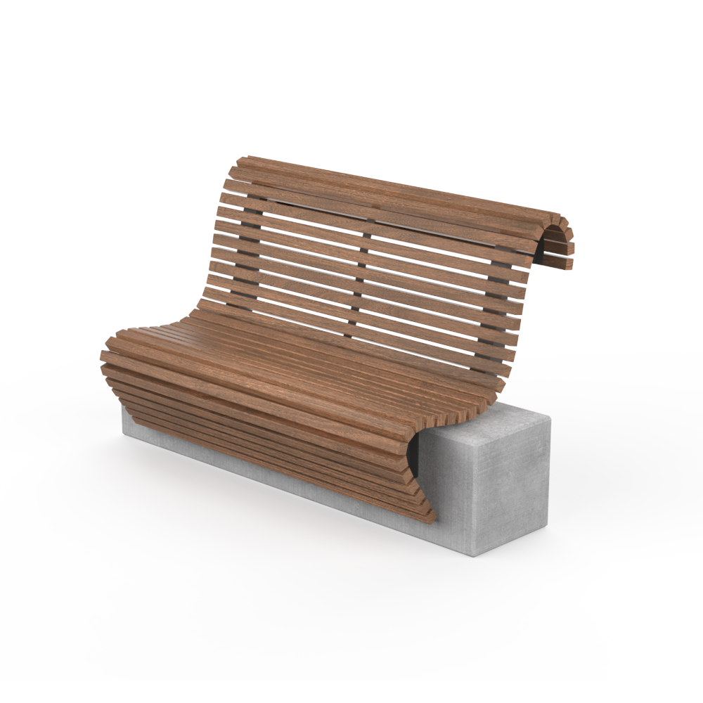 WAVE Sėdimoji Dalis su Atlošu ir Betoniniu Bloku (LWA810, LWA812, LWA8103)