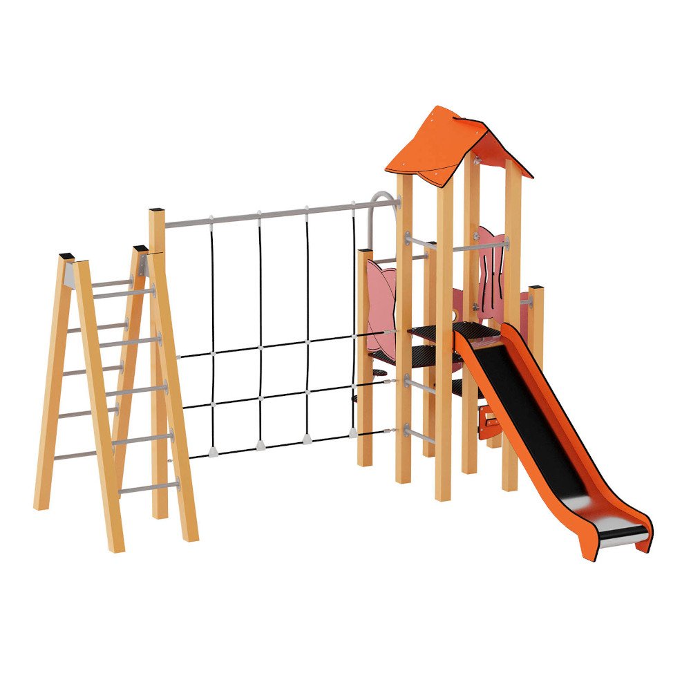 Urbi Nuotykių Žaidimų Kompleksas 7 su Metaliniais Stulpais (60007MP-A)