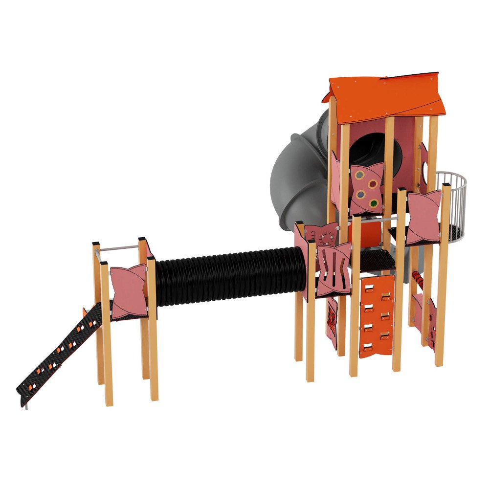 Urbi nuotykių žaidimų kompleksas 13 su Metaliniais Stulpais (60013MP-A)