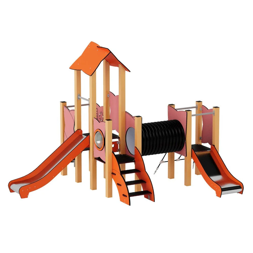 Urbi Nuotykių Žaidimų Kompleksas 5 su Metaliniais Stulpais (60005MP-A)