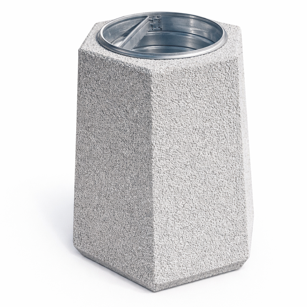 Betoninė šiukšlinė šešiakampė 40L (124)