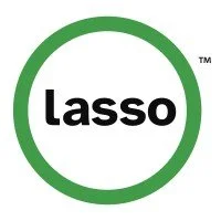 Lasso logo with the word 'lasso' inside a green circle